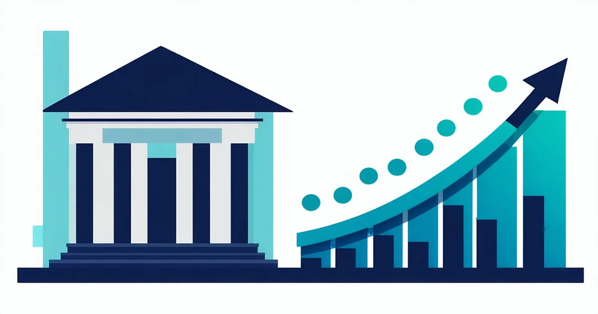 Abstract concept of community banking and investment gap with financial data visualization
